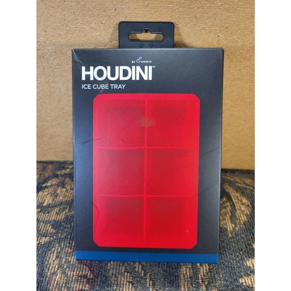 Houdini Red Square Ice Cube Tray